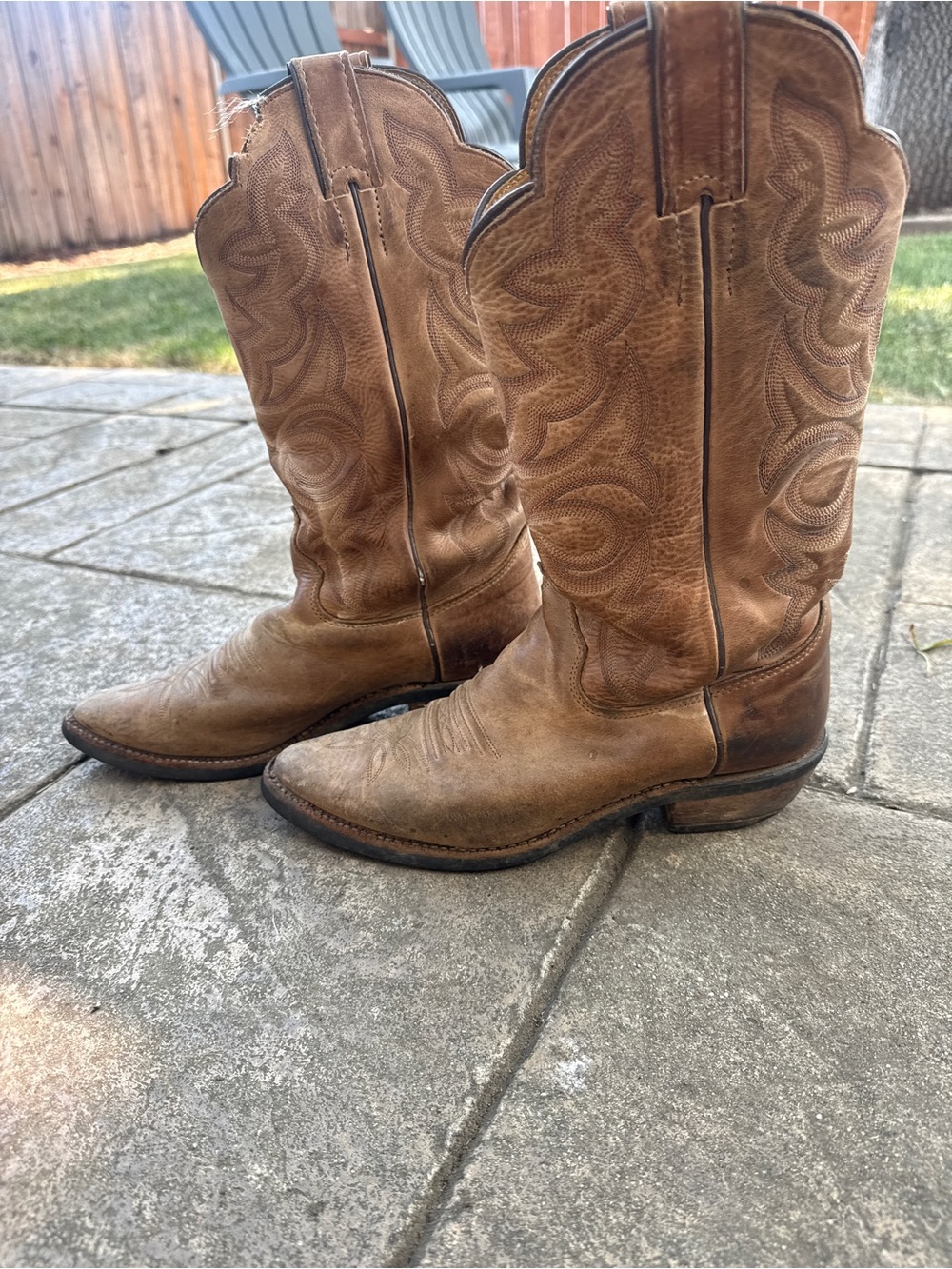 Women’s brown leather western cowboy boots size 8 - Picture 2 of 8